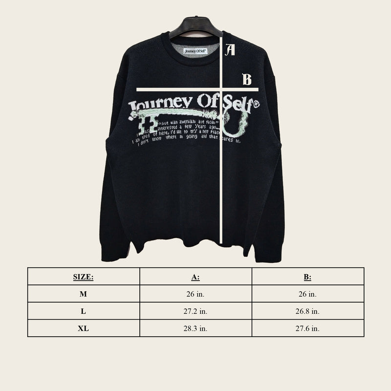 Size chart for KEY SWEATER